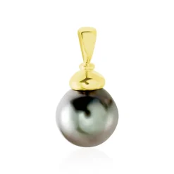 Best Histoire d'Or Pendentif Cerclee Or Jaune Perle De Culture De Tahiti