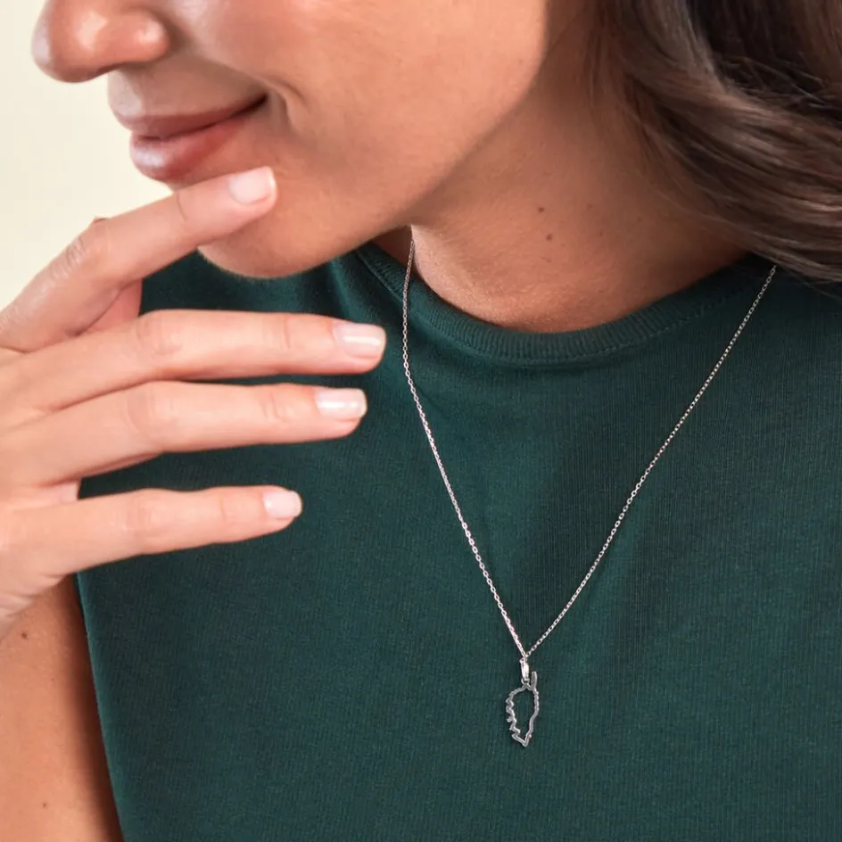 Best Histoire d'Or Pendentif Corsica or blanc