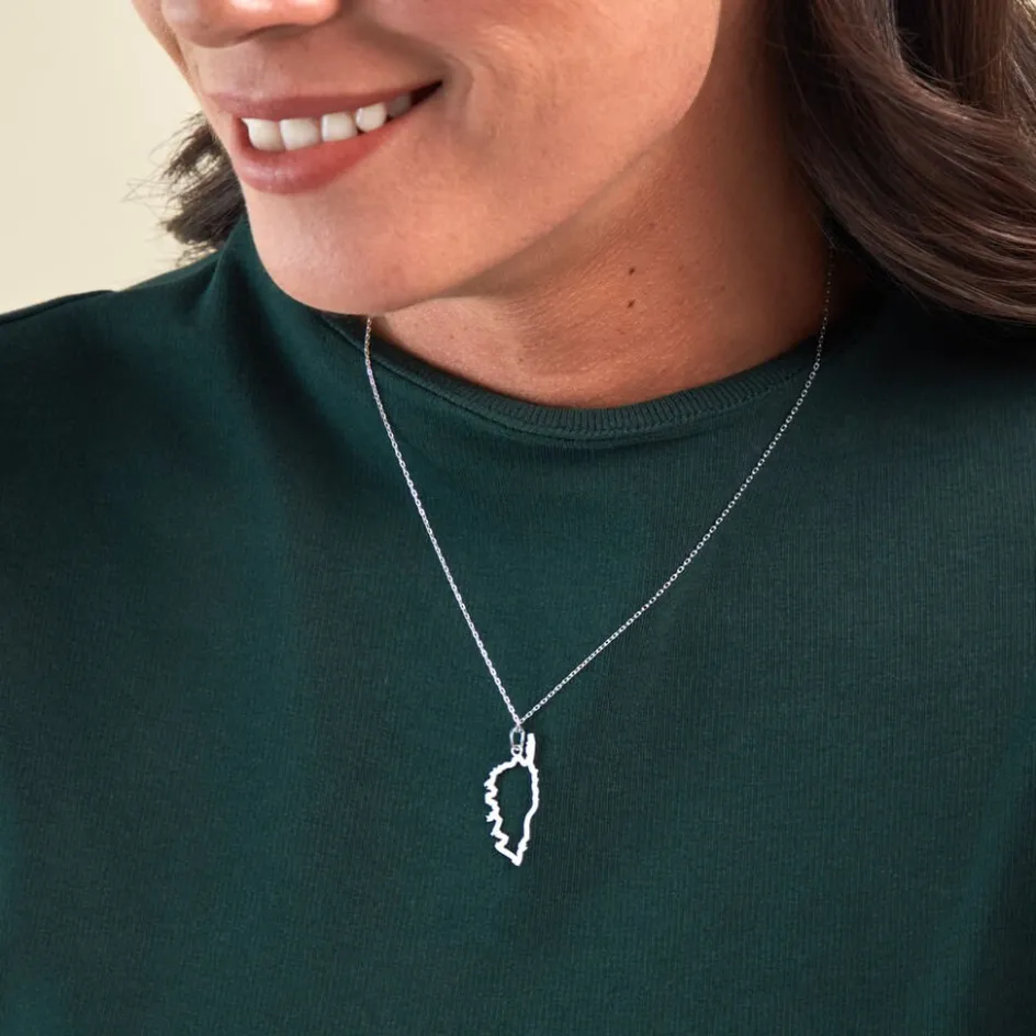 Online Histoire d'Or Pendentif Corsica or blanc