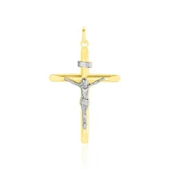 Histoire d'Or Pendentif Damian Croix Or Bicolore* Pendentifs|Pendentifs