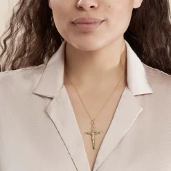 Histoire d'Or Pendentif Damian Croix Or Bicolore* Pendentifs|Pendentifs