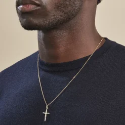 Hot Histoire d'Or Pendentif Damian Croix Or Jaune