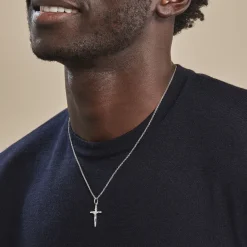 Histoire d'Or Pendentif Damian Croix Or Blanc* Pendentifs|Pendentifs