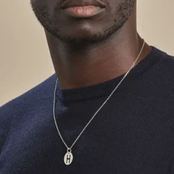 New Histoire d'Or Pendentif Elio H Argent Blanc