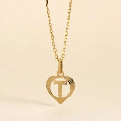 Histoire d'Or Pendentif Eudocie Coeur Lettre Or Jaune* Pendentifs|Pendentifs