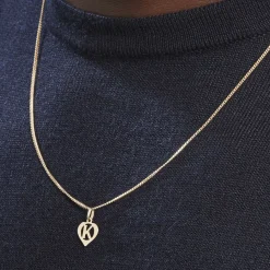 Best Histoire d'Or Pendentif Eudocie Coeur Lettre Or Jaune