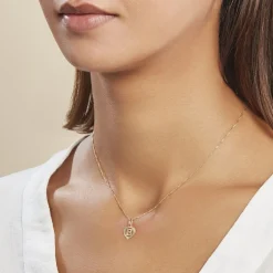 Outlet Histoire d'Or Pendentif Eudocie Coeur Lettre Or Jaune