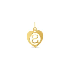 Hot Histoire d'Or Pendentif Eudocie Coeur Lettre Or Jaune
