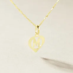 Sale Histoire d'Or Pendentif Eudocie Coeur Lettre Or Jaune