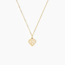 Outlet Histoire d'Or Pendentif Eudocie Coeur Lettre Or Jaune