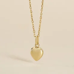 Hot Histoire d'Or Pendentif Eudocie Coeur Lisse Or Jaune
