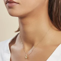 Hot Histoire d'Or Pendentif Eudocie Coeur Lisse Or Jaune
