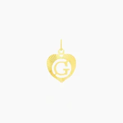 Online Histoire d'Or Pendentif Eudocie Coeur Lettre Or Jaune