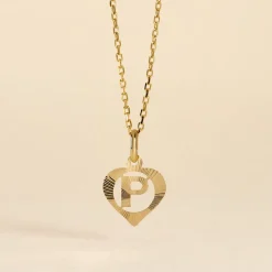 Histoire d'Or Pendentif Eudocie Coeur Lettre Or Jaune* Pendentifs|Pendentifs