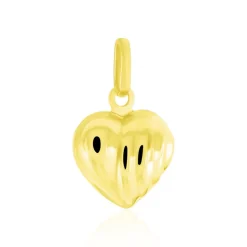 Outlet Histoire d'Or Pendentif Eudocie Coeur Stri Or Jaune