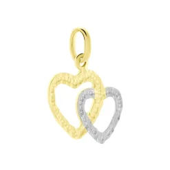 Histoire d'Or Pendentif Eudocie Coeurs Ciseles Or Bicolore* Pendentifs|Pendentifs
