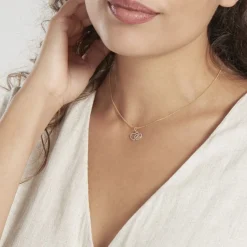 Histoire d'Or Pendentif Eudocie Coeurs Ciseles Or Bicolore* Pendentifs|Pendentifs