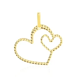 Online Histoire d'Or Pendentif Eudocie Coeurs Diamantes Or Jaune