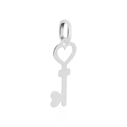 Histoire d'Or Pendentif Fatilia Clef Coeur Or Blanc* Pendentifs|Pendentifs