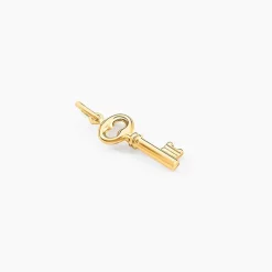 Online Histoire d'Or Pendentif Fatilia Clef Coeur Or Jaune