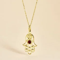 Histoire d'Or Pendentif Fatima Or Jaune Oxyde De Zirconium* Pendentifs|Pendentifs
