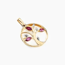 Histoire d'Or Pendentif Godolieba Or Jaune Rhodolite* Pendentifs|Pendentifs