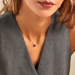 Hot Histoire d'Or Pendentif Gorgel Or Jaune Améthyste Oxyde De Zirconium or jaune améthyste violet