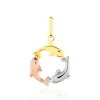 Outlet Histoire d'Or Pendentif Haizia Trio Dauphins Or Tricolore