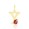 Discount Histoire d'Or Pendentif Helidie Coccinelle Lettre Or Jaune