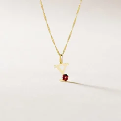 Discount Histoire d'Or Pendentif Helidie Coccinelle Lettre Or Jaune