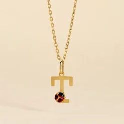Histoire d'Or Pendentif Helidie Coccinelle Lettre Or Jaune* Pendentifs|Pendentifs