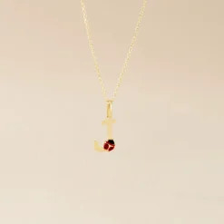 Discount Histoire d'Or Pendentif Helidie Coccinelle Lettre Or Jaune