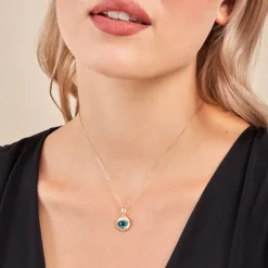 New Histoire d'Or Pendentif Invannie Or Jaune Pierre Synthétique