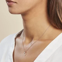 Clearance Histoire d'Or Pendentif Ionia Lettre or blanc