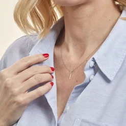 New Histoire d'Or Pendentif Ionia Lettre Or Blanc