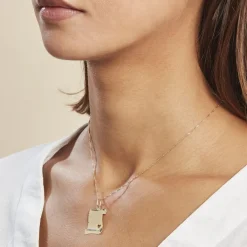 Histoire d'Or Pendentif Irenca Message Parchemin Or Jaune* Bijoux Personnalisés|Pendentifs