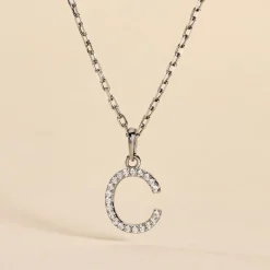 Histoire d'Or Pendentif Klementine Or Blanc Oxyde De Zirconium* Pendentifs|Pendentifs