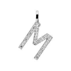 Histoire d'Or Pendentif Klementine Or Blanc Oxyde De Zirconium