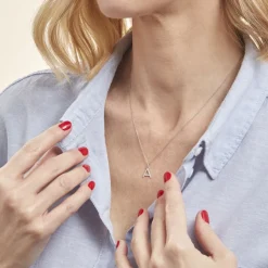 Histoire d'Or Pendentif Klementine Or Blanc Oxyde De Zirconium* Pendentifs|Pendentifs