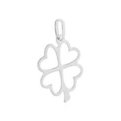 Outlet Histoire d'Or Pendentif Koulmia Trefle Diamante Or Blanc