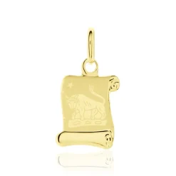 Histoire d'Or Pendentif Lamie Zodiaque Parchemin Or Jaune* Bijoux Personnalisés|Pendentifs