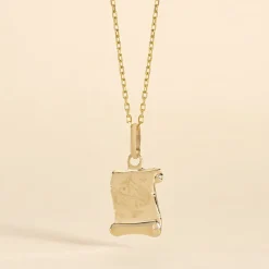 Outlet Histoire d'Or Pendentif Lamie Zodiaque Parchemin Or Jaune