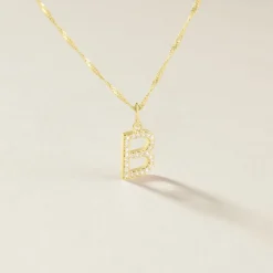 Histoire d'Or Pendentif Lettre B Or Jaune Oxyde* Pendentifs|Pendentifs