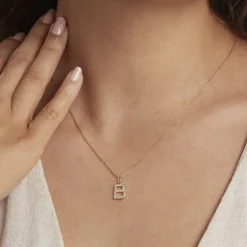 Histoire d'Or Pendentif Lettre B Or Jaune Oxyde* Pendentifs|Pendentifs