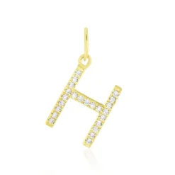 Sale Histoire d'Or Pendentif Lettre H Or Jaune Oxyde