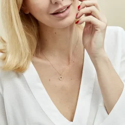 Clearance Histoire d'Or Pendentif Lettre O Or Jaune Oxyde