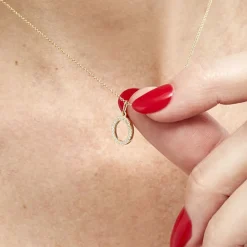 Clearance Histoire d'Or Pendentif Lettre O Or Jaune Oxyde