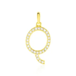 Histoire d'Or Pendentif Lettre Q Or Jaune Oxyde