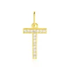 Discount Histoire d'Or Pendentif Lettre T Or Jaune Oxyde
