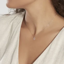 Clearance Histoire d'Or Pendentif Or Blanc Oxyde